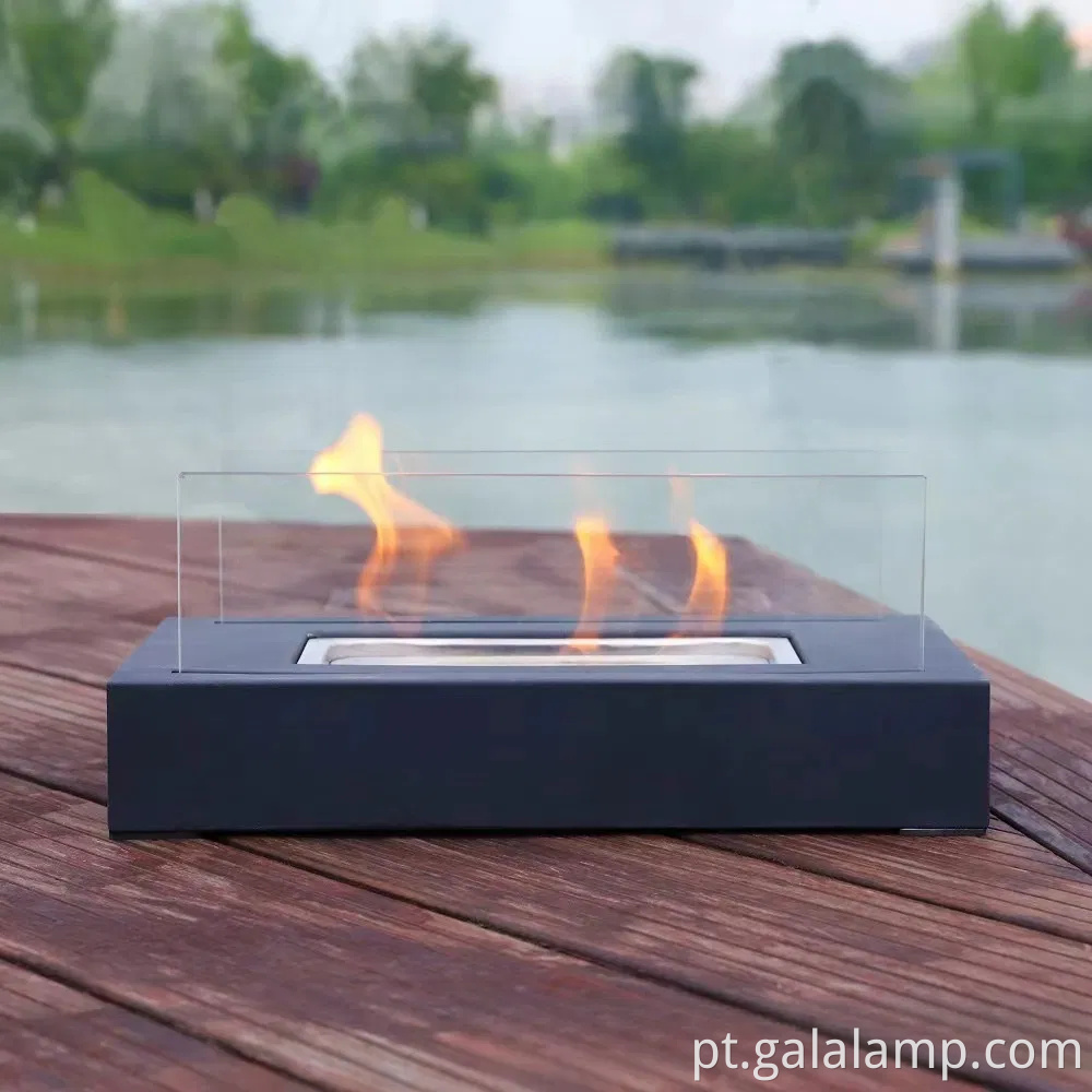 Luz de mesa de lareira de bioetanol sem lâmpada de requisitos de ventilação